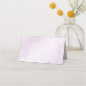 Romantische lila und weiße Blumen Platzkarte (Rückseite)