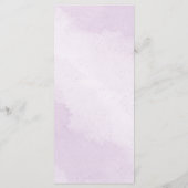 romantische lila weiße Blume Grüne Blätter Menükarte (Rückseite)