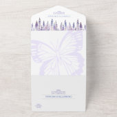 Romantische Lilac Wisteria Fairytale Forest Weddin All In One Einladung (Außenbereich)