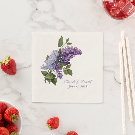 Romantische Lilacs Wedding Serviette (Beispiel)