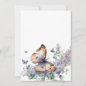 Romantische Lilie und Schmetterling Einladung zum (Rückseite)