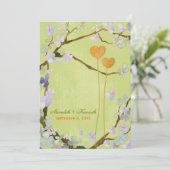 Romantische Lime Green Wedding Einladung (Stehend Vorderseite)