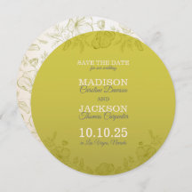 Romantische Limone Karte & Tan Save the Date
