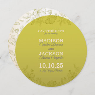 Romantische Limone Karte & Tan Save the Date