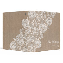 Romantische Linen und Spitzen-Album-Planner