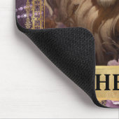 Romantische Lion und Lila Rose Fantasie Mousepad (Ecke)