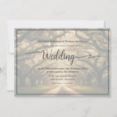 Romantische Live Oak Canopy String Lit Wedding Einladung (Rückseite)