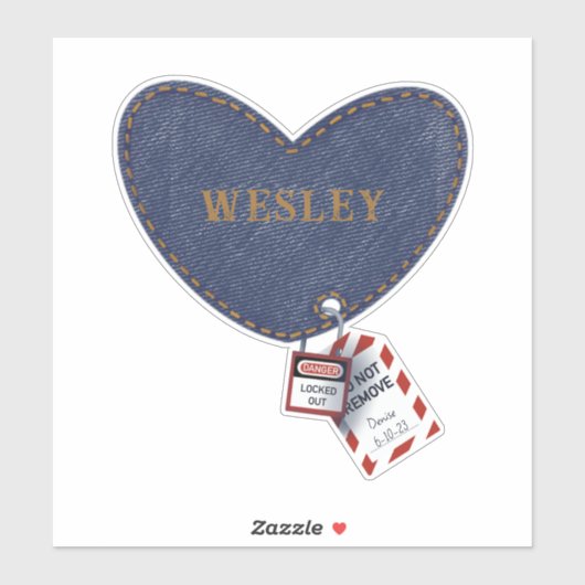 Romantische Lockout Tagout Liebe Herz für Elektrot Aufkleber (Blatt)