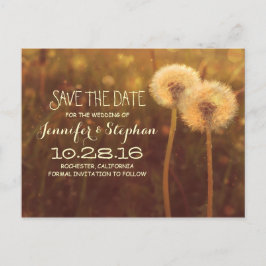 Romantische Löwenblüten Save the Date Postkartenle Ankündigungspostkarte
