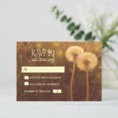 Romantische Lüstern rustikale Hochzeitskarten RSVP (Stehend Vorderseite)