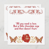 Romantische lustige Liebe Zitat Sweetheart Floral (Vorne/Hinten)