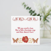 Romantische lustige Liebe Zitat Sweetheart Floral (Stehend Vorderseite)