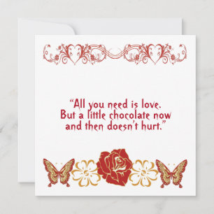 Romantische lustige Liebe Zitat Sweetheart Floral 