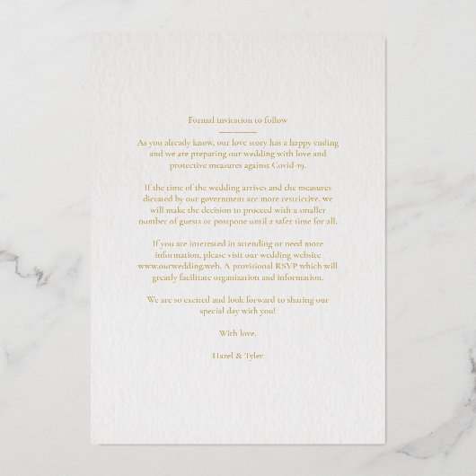 Romantische Luxus Floral Pink Red Shades Herz Folieneinladung (Rückseite)