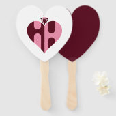 Romantische Luxus-HH-Monogramm-Hochzeit Fächer (Vorne und Hinten)