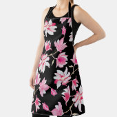 Romantische Magnolien: Schwarzes Wasser Schürze (InSitu)