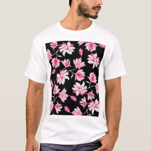 Romantische Magnolien: Schwarzes Wasser T-Shirt