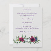 Romantische Malerei 40. Hochzeitstag Einladung (Rückseite)