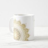 Romantische Mandala Blume des Lebens Kaffeetasse (Vorderseite Links)