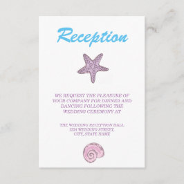 Romantische Märchen Meerjungfrau Hochzeitsempfang Begleitkarte