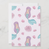 Romantische Märchen Mermaid Hochzeit Einladung (Rückseite)