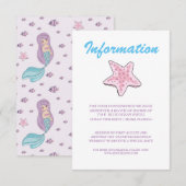 Romantische Märchen Mermaid Informationen Begleitkarte (Vorne/Hinten)