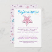 Romantische Märchen Mermaid Informationen Begleitkarte (Vorne/Hinten)