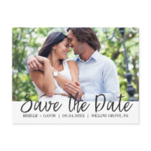 Romantische Märchenkalligrafie Save the Date Foto