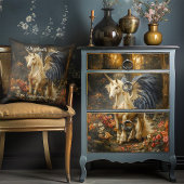 Romantische Märchenwaldlandschaft mit Flügeln Kissen