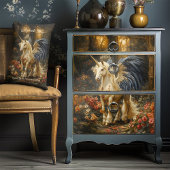 Romantische Märchenwaldlandschaft mit Flügeln Lendenkissen