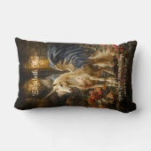 Romantische Märchenwaldlandschaft mit Flügeln Lendenkissen (Rückseite)