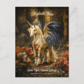 Romantische Märchenwaldlandschaft mit Flügeln Postkarte (Vorderseite)