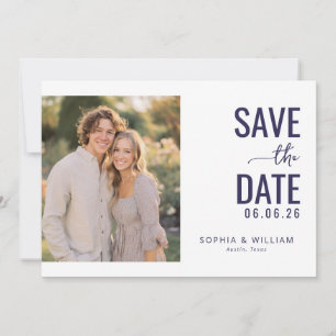 Romantische Marine Moderne Fotografie Save The Date