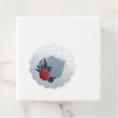 Romantische Marine und burgundische Blume bevorzug Geschenkanhänger (Beispiel)