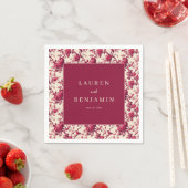 Romantische marineblaue Blumengebinde mit Rosen Serviette (Beispiel)