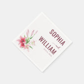 Romantische marineblumen Lilien Serviette (Ecke)