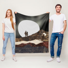 Romantische Marmorlandschaft aus dem Moonlit Fleecedecke