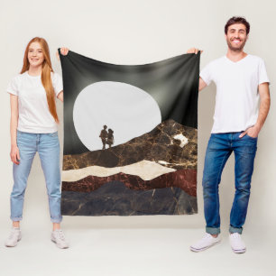 Romantische Marmorlandschaft aus dem Moonlit Fleecedecke