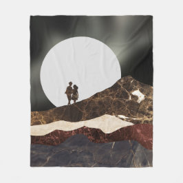 Romantische Marmorlandschaft aus dem Moonlit Fleecedecke