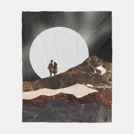 Romantische Marmorlandschaft aus dem Moonlit Fleecedecke (Vorderseite)