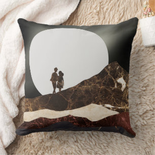 Romantische Marmorlandschaft aus dem Moonlit Kissen