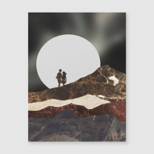 Romantische Marmorlandschaft aus dem Moonlit Magnetkarte