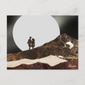 Romantische Marmorlandschaft aus dem Moonlit Postkarte (Rückseite)