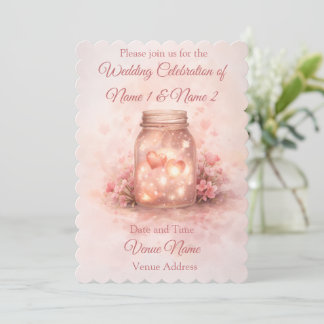 Romantische Mason-Jar-Hochzeitseinladung Einladung