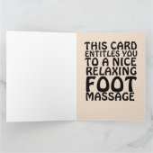 Romantische MASSAGE BIRTHDAY CARD Karte (Innenseite)
