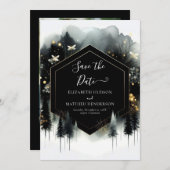 Romantische, maßgeschneiderte Waldhochzeit Save The Date (Vorne/Hinten)