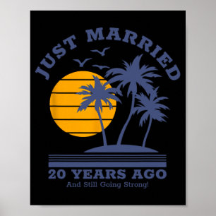 Romantische Matching Paare - 20. Hochzeit Annivers Poster
