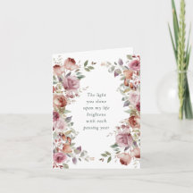 Romantische Mauve Floral Hochzeitstag