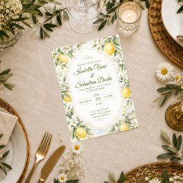 Romantische mediterrane Hochzeit Einladung