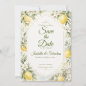 Romantische mediterrane Hochzeit Save The Date (Vorderseite)